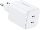 Сетевое зарядное устройство Ugreen X526 2xUSB-C 45W GaN Fast Charger White (UGR-65154)