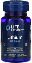 Литий Life Extension Lithium 1000 мкг 100 вегетарианских капсул (737870240310)
