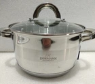 Кастрюля из нержавеющей стали с крышкой Bohmann 18 см, 2.9 л (BH-1418)