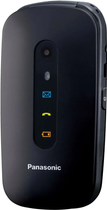 Телефон 2.4" Panasonic KX-TU456EXCE / 2G / 1-SIM / Ударостійкий MIL-STD-810G / SD-слот / Камера 0.3Мп / 1000мАг / Великі клавіші / Кнопка підтримки / Англійська мова / Чорний b4
