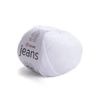Пряжа YarnArt Jeans для в'язання 50г біла (№62)