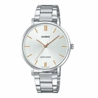 Жіночий класичний годинник Casio LTP-VT01D-7B сріблястий з білим циферблатом