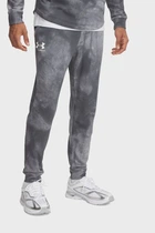 Чоловічі світло-сірі спортивні штани UA Rival Terry AOP Jogger Q1 Under Armour SM 1390143-025