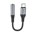 Аудiокабель HOCO LS36 Type-C to 3.5 female, nylon braid, 0.12m, Black