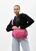 Женская сумка бананка Sambag DistrictDart розовая 38×21 см (80460406)