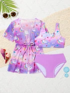 Купальный комплект SHEIN 92/98 Фиолетовый sa2304137908875766