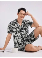 Костюм(рубашка,шорты) SHEIN S Черный si2401188526656286