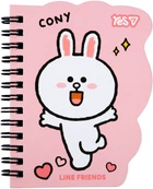 Блокнот Yes Line Friends Cony Pink В7 60 листов в клетку (152218) (5056574470720)