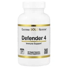 Комплекс для укрепления иммунитета витамины C D цинк и селен Defender 4 California Gold Nutrition 60 капсул