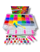 Набор для плетения браслетов Loom Bands, 6300 резинок, 22 цвета, станок и аксессуары