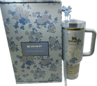 Термос термокружка Stanley Quencher H2.0 Tumbler из нержавеющей стали Everblooming Rosettes 1,18 л KT6007855