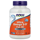 Рыбий жир NOW Foods "Ultra Omega 3-D Fish Oil" с витамином D3 (90 капсул)