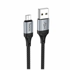 Кабель USB Micro 2.4A 1м черный нейлон Hoco X102 для зарядки и передачи данных