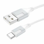 Кабель USB Type-C 3A 100см для заряджання та синхронізації білий Borofone BX101