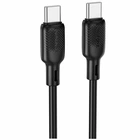 Кабель USB Type-C to Type-C 60W 3м силиконовый черный Borofone BX113 для быстрой зарядки и передачи данных