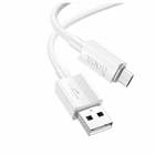Кабель USB Micro 2.4A 1м белый Hoco X107 пластик для зарядки и передачи данных