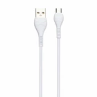 Кабель USB Micro 1 м 2 4 А для заряджання та синхронізації Hoco X37 білий полівінілхлорид