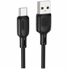Кабель USB Type-C 3A 2м силіконовий чорний Borofone BX113 для заряджання та синхронізації