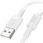 Кабель USB Lightning 2.4A 1м ПВХ для зарядки и передачи данных Borofone BX111 Белый