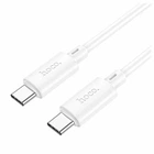 Кабель USB Type-C to Type-C 60Вт 1м 3А для заряджання та синхронізації Hoco X88 Gratified Білий