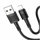 Кабель USB Lightning 1м 2.4А черный Hoco X83 для зарядки iPhone iPad