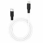 Кабель USB Type-C to Lightning 20W 1м 3А чорно-білий Hoco X21 Plus силіконовий