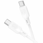 Кабель USB Type-C to Type-C 60W 1м 3A силикон белый Borofone BX113