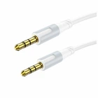 Кабель Aux 3.5мм 1м белый медный Borofone BL19 для наушников и колонок