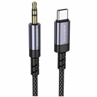 Кабель Aux Borofone BL24 Type-C 1м серый алюминиевый сплав для подключения устройств с разъёмом AUX 3.5мм