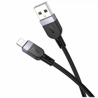Кабель USB Lightning 2.4A 1м силіконовий чорний Hoco X109 для заряджання та синхронізації