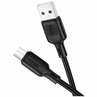 Кабель USB Micro 2.4A 1м силиконовый черный Borofone BX113 для зарядки и передачи данных