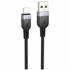 Кабель USB Lightning 2.4A 3м Чорний силікон Hoco X109 для заряджання та передачі даних