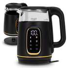 Чайник з регулятором температури Adler AD 1305 BG black gold 1,7L LED 40–100°C
