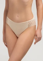 Жіночі труси бразиліана з мереживом Giulia Lady lace 2234/61 S Beige-beige