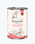Вологий корм для кішок Baskerville Sensitive Lamm Mit Preiselbeeren Ягня з журавлиною та котячою м'ятою 400 г