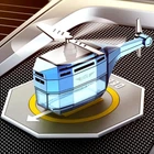 Автомобильный ароматизатор на солнечной батарее 13,5х10см с вращающимся пропеллером цвет синий