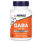 Гамма-аминомасляная кислота NOW Foods GABA 750 мг
