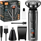 Акумуляторна електробритва триммер 3в1 5 Вт USB чорний RAF R.11203 для гоління стрижки та видалення волосся в носі