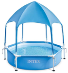Каркасний басейн Intex 28209 (183 х 38 см) з навісом від сонця