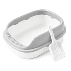 Туалет для кошек с лопаткой Taotaopets 226611 Gray