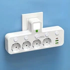 Сетевой фильтр-адаптер 8625UL — 4 розетки + USB + Type-C, белый (Ju-17559/MG)