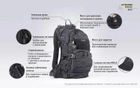 Рюкзак тактичний Nitecore BP20 (Cordura 1000D), чорний - зображення 8