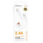 Кабель Borofone BX115 Lotto Data Cable USB to MicroUSB , 2.4A быстрая зарядка и передача данных, 1 м, White