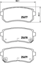 Комплект гальмівних колодок BREMBO P30068 Hyundai IX20, Tucson, Creta; KIA Soul, Optima, Picanto 583021YA50, 58302E6A10, 58302M0A10