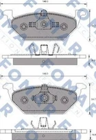 Колодки гальмові FOMAR FO687681 Volkswagen Polo, Jetta, Golf, Bora; Skoda Roomster, Octavia, Fabia, Rapid; Seat Cordoba, Ibiza, Leon, Toledo; Audi A3, A1; Renault Sandero 1J0615115, 1J0698151, 1J0698151A