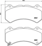 Гальмівні колодки Brembo P37018 Jeep Grand Cherokee IV (WK, WK2); Dodge CHARGER; Cadillac CTS; Chevrolet Camaro 68303052AA, 68144427AB, 68144427AA