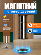 Стопор для дверей ограничитель открывания двери стоппер дверной скрытый фиксатор магнитный напольный стопер 20 мм серебряный магнитные