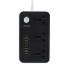 Мережевий Подовжувач LDNIO SC3604 6USB 3.4A Чорний
