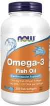 Дієтична добавка NOW Foods Omega-3 Молекулярно дистильований риб'ячий жир 200 м'яких капсул (733739016485)