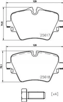 Гальмівні колодки BREMBO P06093 BMW X1, 2 Series, 5 Series, X3 34116866309, 34106884492, 34106882418